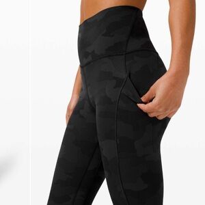 Lululemon Align High Rise Pant with Pockets in Camo, 25”, size 4